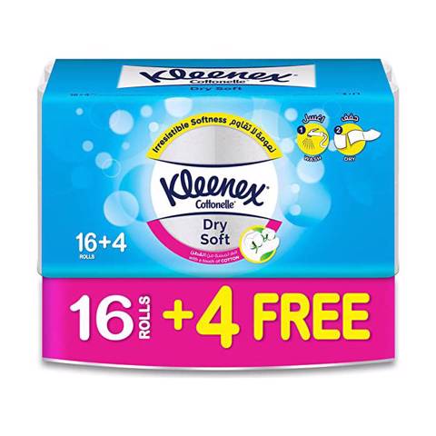 Kleenex Toilet Tissue Dry Soft 2ply - (16+4free)Rolls X 200 Sheets