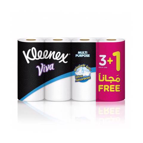 Kleenex Viva Household Towel (3 + 1 Roll Free) 90 Sheets