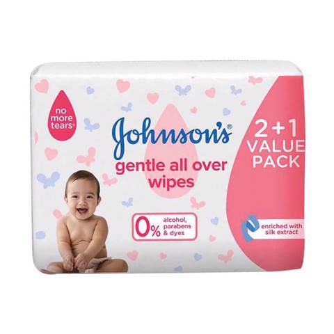 Johnson's Baby All Over Wipes(2+1)X3x72's