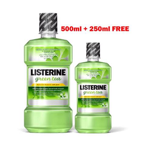 Listerine Green Tea 500+250ml Free