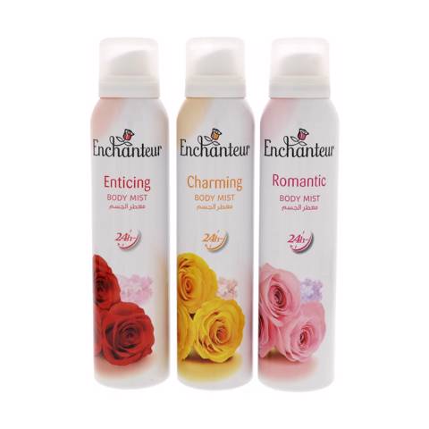 Enchanteur Body Mist Assorted (2+1free) 3x150ml