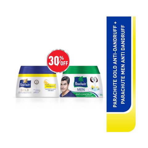 Parachute Men Anti-Dandruff Hair Cream 30% Off - 2x140ml