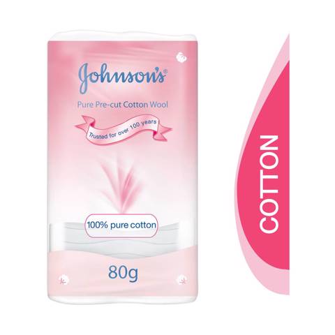 Johnson's Pre Cut Cotton Wool 80gm