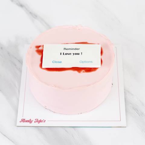 Light Pink Note Cake