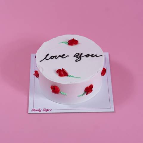 Love You Rose Cake - Medium