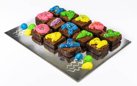"Happy Birthday" Cut Out Brownies