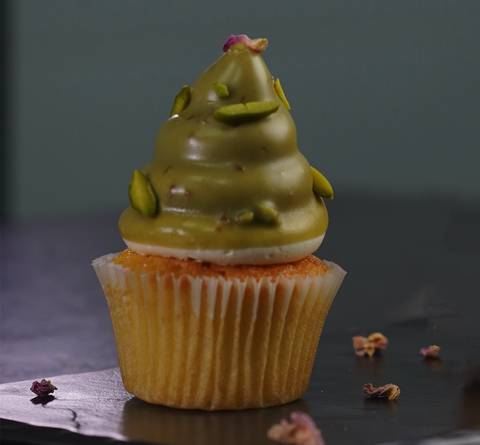 Mini Pistachio Cupcakes