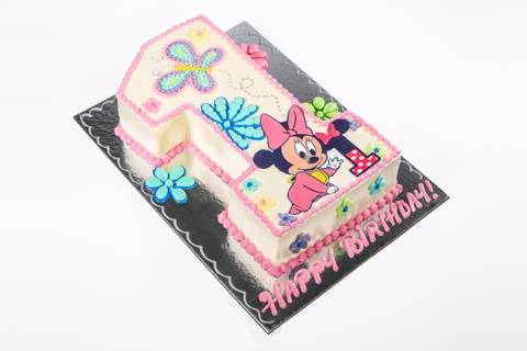 Number 1 Minnie Mouse Cake
