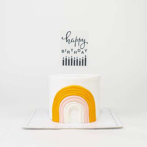 Orange Rainbow Cake