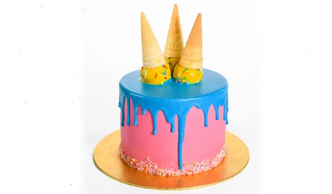 Mini Colorful Cone Cake