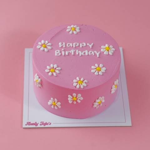 Pink Daisy Cake