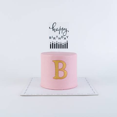 Pink Letter Cake - Small