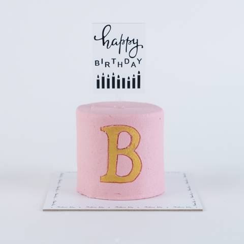 Pink Letter Cake - Medium