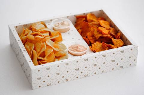 بطاطا شيبس عادية وحلوة