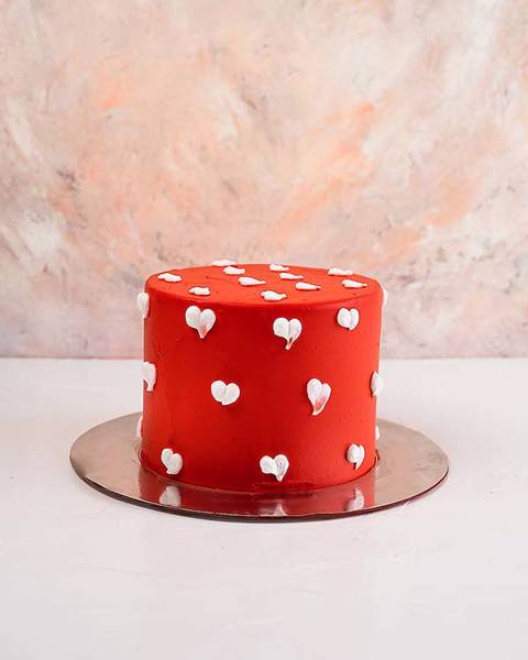 Red Cakes with Hearts