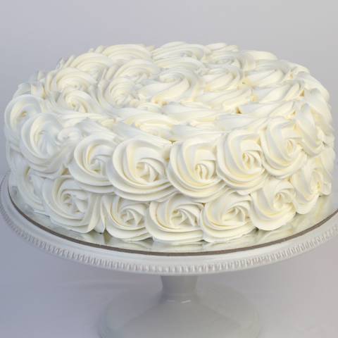 Rose Cake with White Ganache