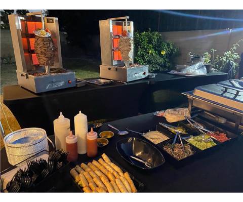 Beef Shawarma Station for 35 Persons