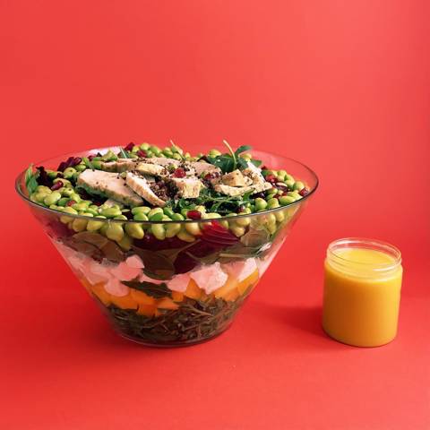 Spinach Beetroot & Chicken Quinoa Salad