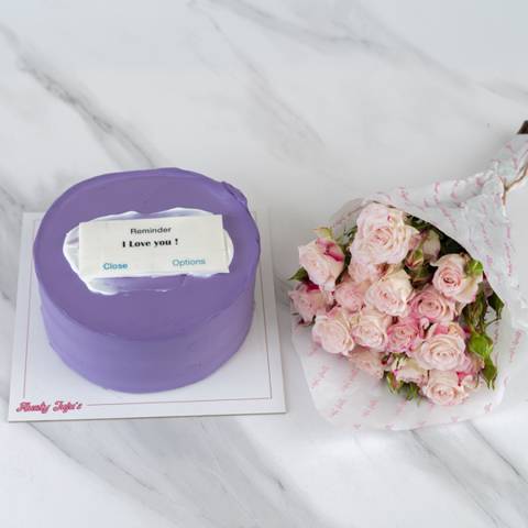 Violet Note I Cake
