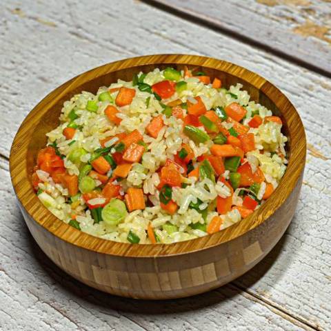 أرز مقلي بالخضرزات