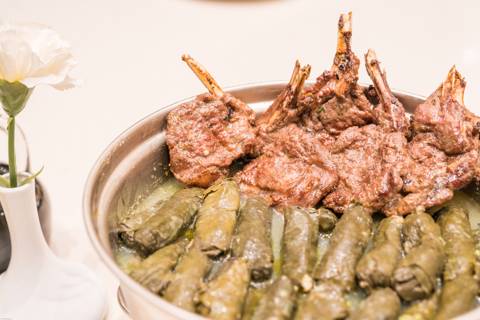 Vine Leaves with Meat Slices