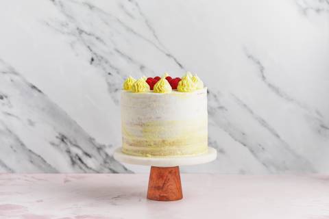 Whipped Lemon & Raspberry Cake