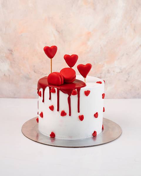 White & Red Cake
