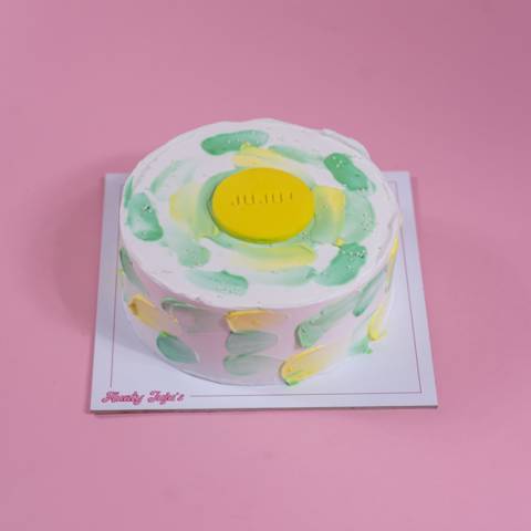 Yellow Art Cake
