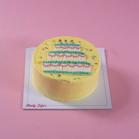 Yellow Candle Cake