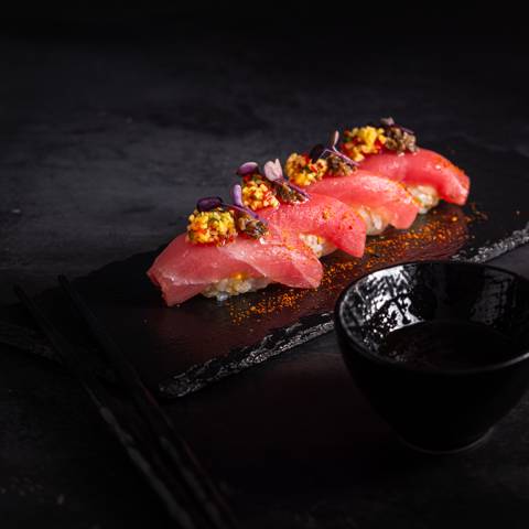Yuzu Glaze Tuna Sushi